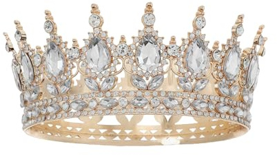 Truee Couronne Diadème Ronde, Diadème En Cristal Pour Reine De Mariage, Diadème Rond Pour Fille, Mariage, Anniversaire, Pageant Party, Décoration De Gâteau De Carnaval