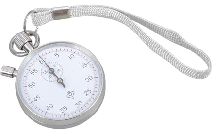 Handheld Mechanical Stopwatch for Track Races Featuring 30/60 Second Dials and Pause Function Mechanical Running Timers Stainless Steel Spring Chronograph