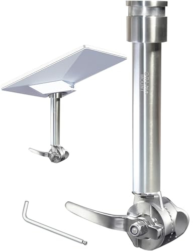 Marine-Grade Adjustable Rail Mount for Starlink Mini (316 Stainless Steel, Fits 1 Pipe Railing Ladder) for Boat, Yacht, Sailboat, Trawler and RV Mounting Kit | ORLNK