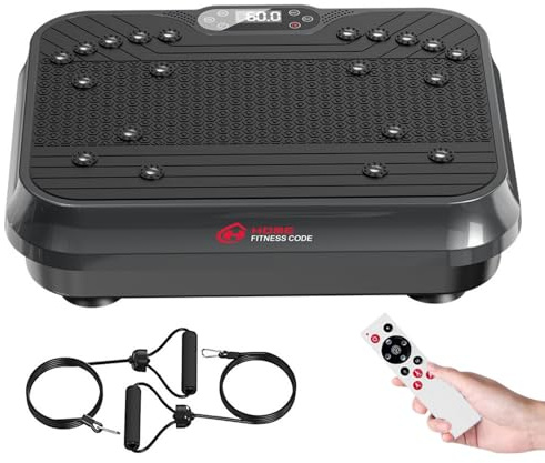 GartistGo Plateforme de Vibration d'Entraînement, Modèle 2026 avec Bandes de Résistance, 250 Vitesses Réglables pour Un Entraînement Corps Entier