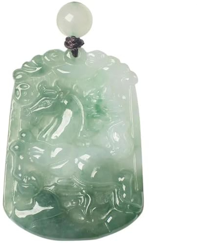 Collar de jade para hombre, collar con colgante de animal del zodiaco de jade, unisex, rata, buey, tigre, conejo, dragón, serpiente, caballo, oveja, mono, pollo, perro, cerdo, dale un regalo