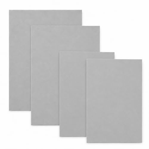 AINIUNIU 4 hojas Lino, kit de placas de impresión Lino, hojas A4 A5, ideal para impresión/impresión Lino, paquete de 4 hojas, para impresión, manualidades y grabado de bricolaje, color gris