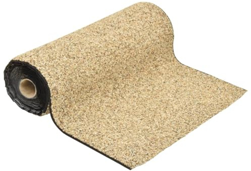 sephironlbb Stenfolie natursand, 300 x 60 cm, PP-fleece, slitstark, för trädgård, damm, bäck, dekoration, utomhus, terrass, balkong, med naturligt utseende och enkel tillskärning