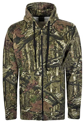 RAIS Veste à Capuche Zippée en Polaire pour Hommes de la Chasse au Camouflage dans la Jungle - Tailles S-5XL