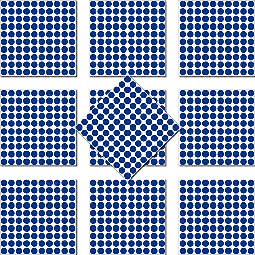 1000 Klebepunkte 5mm selbstklebend farbige Punkt Aufkleber PVC Deko Folie Etiketten Inventur (blau)