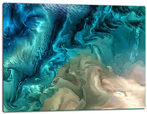 TMK ArtDeko – Schneidebrett Glas – Glasschneidebrett für die Küche 52x40 cm – Robust, Hygienisch & Rutschfest – Glas Schneidebrett – Zusätzliche Arbeitsfläche – Vielseitige Nutzung