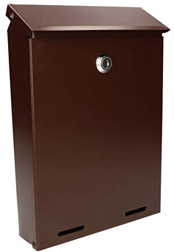 KOTARBAU Buzón de 260 x 180 x 55 mm, marrón, formato C-5 para periódicos aéreos