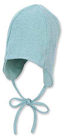 Sterntaler Baby - Jungen Strickmütze mit Ohrenklappen und Bindebändern, Alter: 2-3 Monate, Größe: 37, Hellgrün