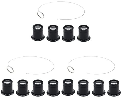 3 Sätze Brillenlupe Reparaturlupe Ansehen Juweliere Brillen Kit-Tools Ansehen Schnapsgläser Aus Glas Juwelier Okular Schmuck-Lupe Restaurator Reparierwerkzeug Monokular Stahlring