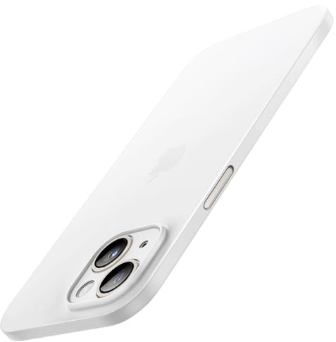 JETech Cover Ultra Sottile Compatibile con iPhone 13 6,1 Pollici, Copriobiettivo Fotocamera Protezione Completa, Custodia Difficile e in PP con Finitura Opaca e Leggera (Bianco)