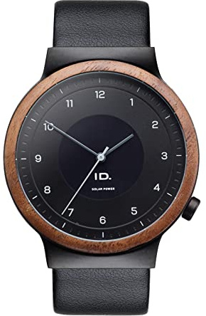 Volkswagen 11G050800 Solar Armbanduhr ID. Design Logo Uhr Holzgehäuse, schwarz