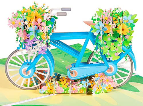3D Pop-Up Geburtstagskarte,Valentinstagskarte für Verliebte,Familie und Freunde, Fahrräder,Romantische und Warme Karte für Geburtstag,Hochzeit,Jubiläum,Engagement,Klappkarte mit Umschlag