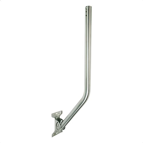 Proxicast Pro-Grade J-Max 100% Solid Stainless Steel Antenna Mount - Universal Outdoor Adjustable Pivot/Lock Bracket & J-Pipe Mast (1.5 x 36 Pole) for Wall, Eave or Roof Mounting (ANT-800-JP3-XL) | Pro-Grade Universal Outdoor Adjustable & Reversible J-Pole Antenna Mounting Pole Mast Bracket for Wall, Eave or Roof Mounting