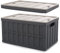 Citylife 64L cajas plegables de plástico, Juego de 2, cajas plegables de almacenamiento para la organización de grandes pesados exteriores, baño, cocina, oficina, maletero de coche, gris