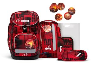 ergobag Schulranzen-Set Pack Set AlarmBärreitschaft - Rot