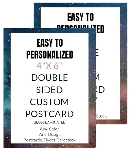 Individuelle Postkarten mit Design, personalisierte Postkarten, Foto/Text/Logo, drucken Sie Ihre eigenen Postkarten, Einladungen, Werbekarten, Ankündigungskarten, Dankeskarten, 2-seitiger dicker