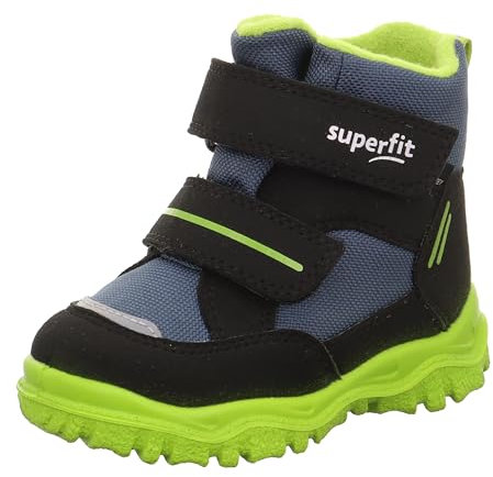 Superfit Jungen - Schuhe HUSKY1 Boot, Modern, SCHWARZ/HELLGRÜN 0000, 25