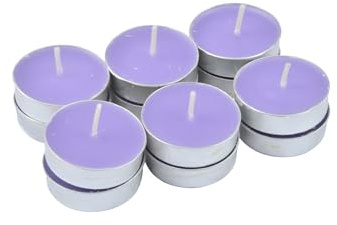 Homéa, Set de 12 Bougies Chauffe-Plat Essentiel Parfum Lavande