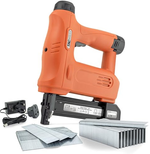 Tacwise 1700 Grapadora/Clavadora Master Nailer 191 a Batería da 12V con 1000 Grapas y 2000 Clavos, Utiliza Grapas Tipo 91 y Clavos Tipo 18G