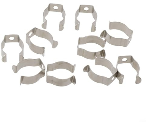 Withtalentto 10 Stück Federklemmen, robuste Feder-Frottee-Clips, Werkzeugaufhänger, Edelstahl-Federklammern, zum Aufhängen von Küche, Haus, Garten, Garage, Werkzeug-Organisation (19 mm)