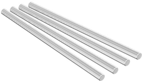 SCOOYUCK 4 Stück Voll Gewindestange M10 × 200mm 304 Edelstahl, DIN 975
