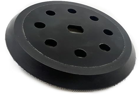 VZU Disco de lijado con velcro de 125 mm con 8 agujeros, compatible con Black & Decker BD190, KA190E, SPEC375 lijadora orbital, plato de velcro