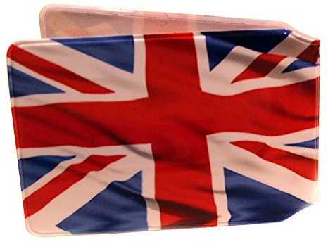 Union Jack Bright Credit Card Bus Pass Wallet Slimline Travel Rail Ticket Holder Cover for Oyster Business Zip ID Card - Bifold - Party Bag Gift School Leaver Uni (1x Wallet)