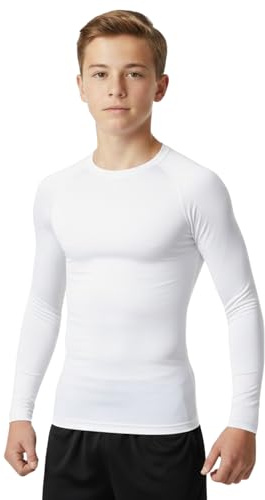 Athletic Sportswear Maglia Termica Bambino Maniche Lunghe - Sottomaglia Tecnica Compressione per Calcio, Sci, Scuola - Intimo Sportivo Invernale