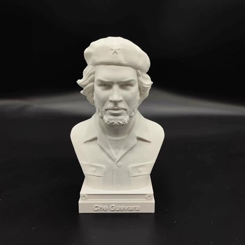 Che Guevara Busto Che Guevara Estatua Che Guevara Escultura, Che Guevara Modelo de Impresión 3D Blanco Che Guevara Figuras Decoración de Escritorio Regalo 10CM