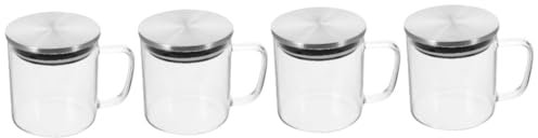 Gatuida 3pcs Glass Tea Separation Bottle Airtight Storage Jar Candy Jar Glass Lids for Household Dried Food