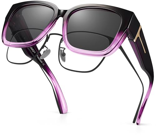 URUMQI Occhiali da Sole Polarizzati Donna Protezione UV400 Antiriflesso Ultraleggeri Occhiali da Sole per Portatori di Occhiali Sovraocchiali da Sole Viaggio Guidare