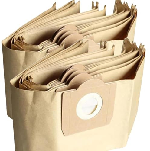 10x pezzi Sacchetti Aspirapolvere, Universali Sacchetto Filtro In Carta Sacco per Karcher WD3, WD 3 Premium, WD2, MV3 MV2, A2204, A2204, A2534, WD3200, WD3500P, KAR69591300