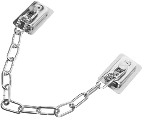 HONITANO Window Safety Chain Lock 30cm Cold-Rolled Steel Chain Non-Drill Security Lock for Casement Doors and Windows Indoor