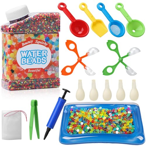 Bmliingchau Wasserperlen 60000 Stücke, Water Beads Dekorativ & Farbenfroh, Wasser Perlen für Pflanzen, Vase Füllstoff, Blumen und Deko, Schwimmende Kerze Machen- Ungiftig & Biologisch Abbaubar