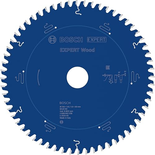 Bosch 1x EXPERT Wood cirkelsågklinga till bordssågar (för Mjukt trä, Hårt trä, Ø mm, Professional Tillbehör Nätdriven bordscirkelsåg)