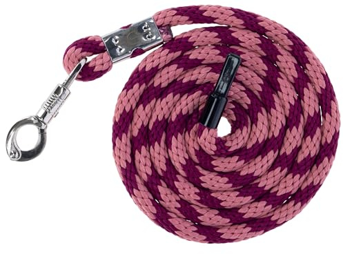 Covalliero Führstrick Mustang für Pferde | Brombeere, 200 cm, mit Panikhaken, passend zum Halfter Mustang