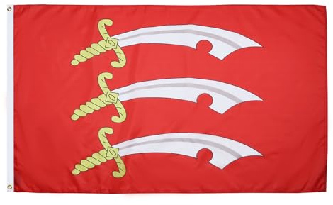 AZ FLAG Bandera Condado de Essex 90x60 cm Poliéster 100D 2 Ojales | Uso interior y exterior Enseña essex county costuras dobles y bordes reforzados con ojales metálicos