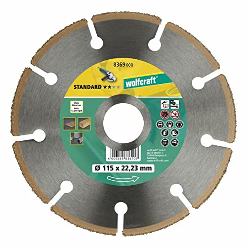 wolfcraft HM-Trennscheibe Standard Ø 115 x 22.23 mm I 8369000 I für Winkelschleifer