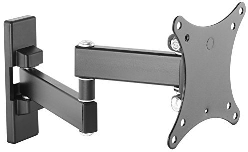 RICOO Supporto monitor muro S7511 Girevole Inclinabile Fisso Schermo PC 13-27 (33-69 cm) Staffa TV universale Televisore LED/LCD VESA 100 x 100