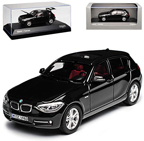 Paragon B-M-W B*M*W 1er F20 Schwarz 5Türer Ab 2010 1/43 B*M*W Modell Auto mit individiuellem Wunschkennzeichen