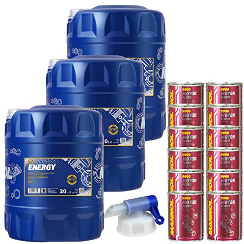 60L Motoröl MANNOL Energy 5W-30 12x Motor Flush ADDITIV