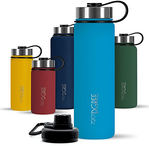 720°DGREE Borraccia Termica “noLimit“ 410ml, 530ml, 710ml, 950ml, 1200ml - Senza-BPA, Acciaio Inox, Doppia parete, Prova Perdite anche per Acido Carbonico - Borraccia Termos +Tappo Sportivo Gratuito