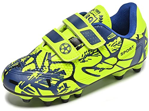 Mitudidi Fussballschuhe Kinder Fußballschuhe Jungen Trainingsschuhe 28-37 | Unisex, Leicht, Rutschfest, Atmungsaktive, Sportschuhe