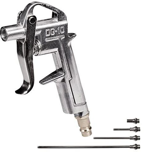 Einhell Pistolet à air 4 buses (kit de 5 accessoires pour compresseurs, pour pression de 2 à 8 bar, 4 buses incluses : 20, 50, 95 et 220 mm)