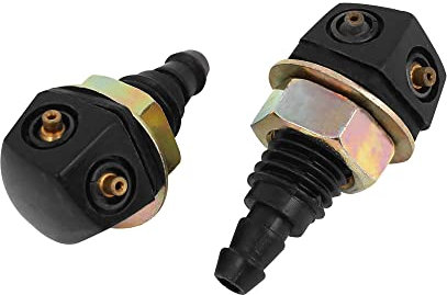 A ABSOPRO Coche Frente Parabrisas Lava Pulverizador Boquilla Plástico Negro (Juego de 2)