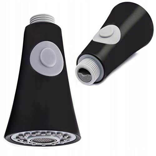 AquaParts Küchenbrause Schwarz | Brausekopf | Geschirrbrause | Spüle Wasserhahn| Küche Spülbrause | Handbrause | Perlatoren für Küchenarmatur mit Hochdruckspülung Taste