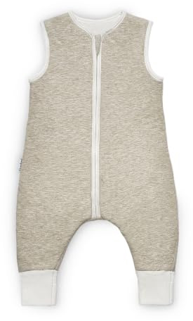 Ehrenkind® Ganzjahres-Schlafsack mit Beinen Wollfüllung | 100% Bio-Baumwolle mit 100% Wolle Füllung Baby-Schlafsack | OEKO-TEX