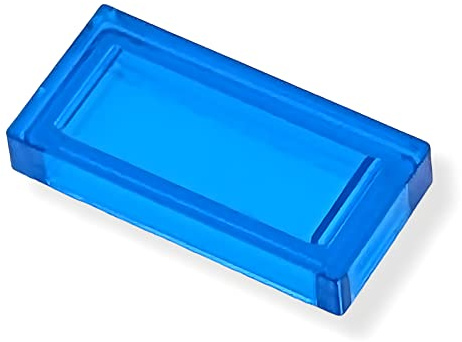 Lego® City Classic Basic Bauzubehör - 1x2 Transparent Dunkelblaue Fliesen – 100 Stück | Perfekt für kreative Bauprojekte, Mosaike & Deko-Ideen