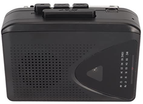 Portable Cassette Player, FM AM Radio Stereo Cassette Recorder, USB Cassette Player with 3.5mm Jack and Speaker (Black)