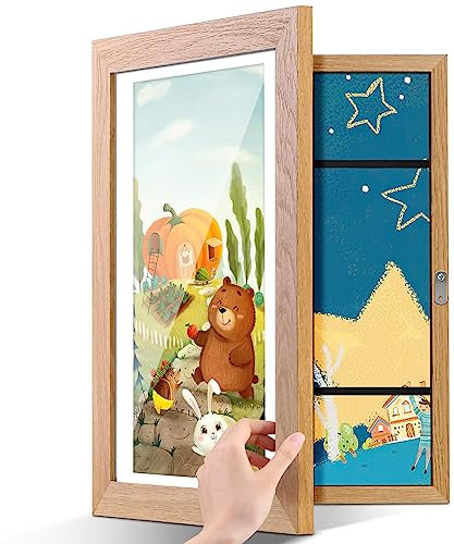 Kids Art Frame Picture Frame - A3 Size, Füllbare Bilderrahmen - Creative Display for Children's Artwork, Ideal for Home Decoration and Gifts, Colorful and Durable Design